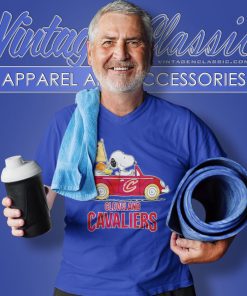 Cleveland Cavaliers Basketball Snoopy Dog Driving Car V Neck TShirt