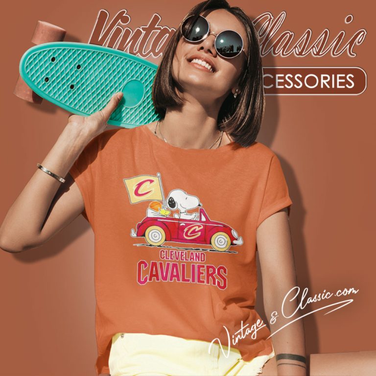 Cleveland Cavaliers Basketball Snoopy Dog Driving Car Women T Shirt Cleveland Cavaliers Basketball Snoopy Dog Driving Car Women T Shirt