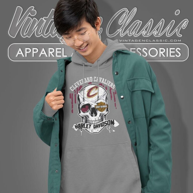 Cleveland Cavaliers Harley Davidson Skull Hoodie Cleveland Cavaliers Harley Davidson Skull Hoodie