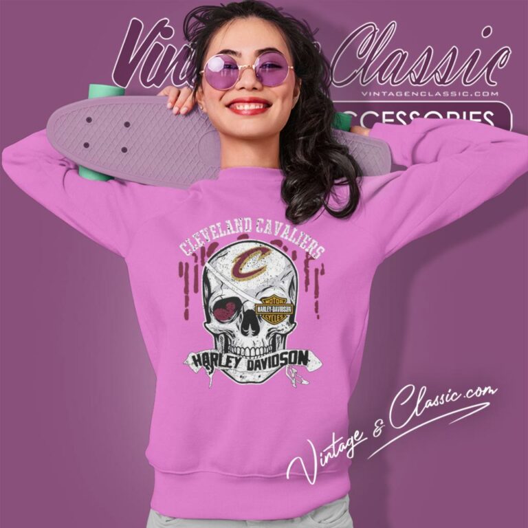 Cleveland Cavaliers Harley Davidson Skull Sweatshirt Cleveland Cavaliers Harley Davidson Skull Sweatshirt