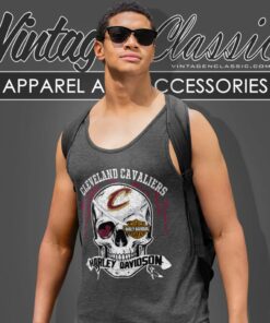 Cleveland Cavaliers Harley Davidson Skull Tank Top Racerback