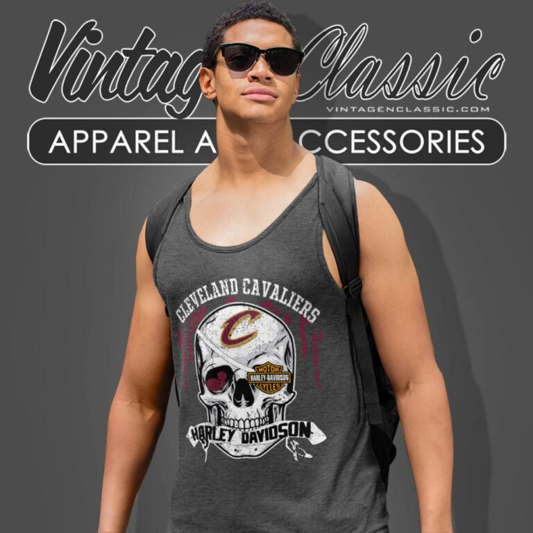 Cleveland Cavaliers Harley Davidson Skull Tank Top Racerback Cleveland Cavaliers Harley Davidson Skull Tank Top Racerback