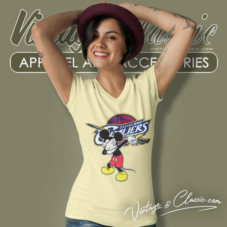 Cleveland Cavaliers Nba Basketball Dabbing Mickey V Neck TShirt Cleveland Cavaliers Nba Basketball Dabbing Mickey V Neck TShirt