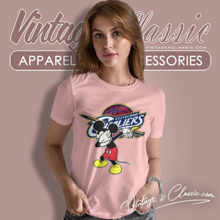 Cleveland Cavaliers Nba Basketball Dabbing Mickey Women TShirt Cleveland Cavaliers Nba Basketball Dabbing Mickey Women TShirt