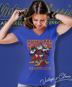 Cleveland Cavaliers Nba Basketball Looney Tunes V Neck TShirt