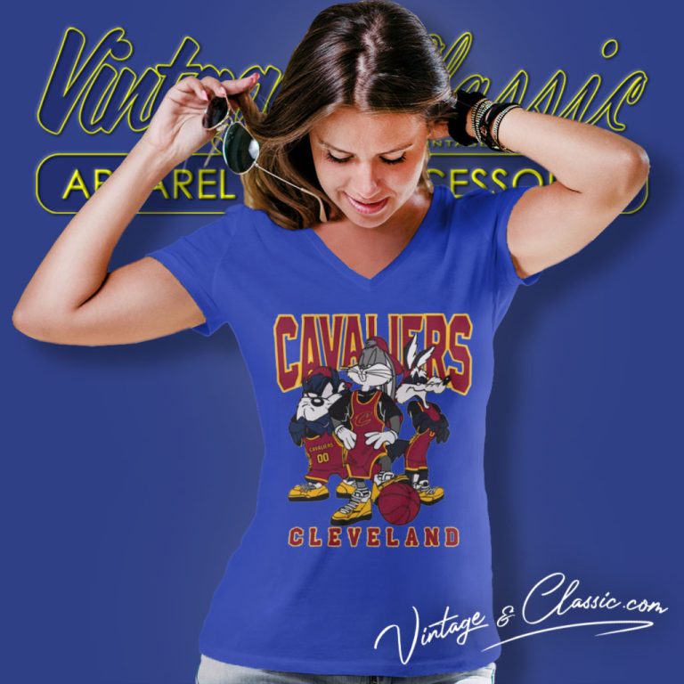 Cleveland Cavaliers Nba Basketball Looney Tunes V Neck TShirt Cleveland Cavaliers Nba Basketball Looney Tunes V Neck TShirt