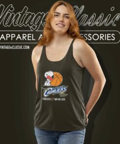 Cleveland Cavaliers Peanuts Snoopy Shirt Forever Win Or Lose Tank Top Racerback