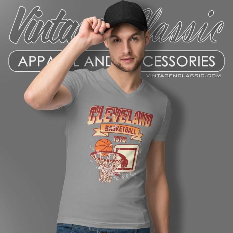 Cleveland Cavaliers Professional Basketball 1970 V Neck TShirt Cleveland Cavaliers Professional Basketball 1970 V Neck TShirt