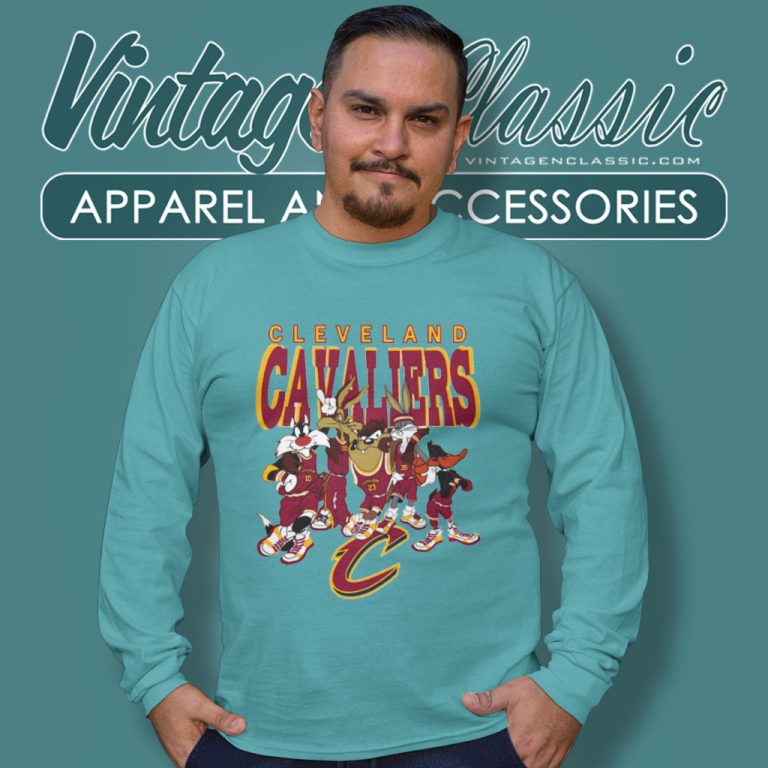 Cleveland Cavaliers Shirt Looney Tunes Nba Basketball Long Sleeve Tee Cleveland Cavaliers Shirt Looney Tunes Nba Basketball Long Sleeve Tee