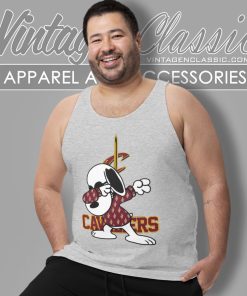 Cleveland Cavaliers Snoopy Dabbing Tank Top Racerback
