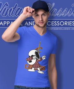 Cleveland Cavaliers Snoopy Dabbing V Neck TShirt