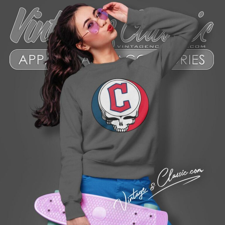 Cleveland Guardians Grateful Dead Steal Your Face Sweatshirt Cleveland Guardians Grateful Dead Steal Your Face Sweatshirt