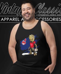 Cleveland Indians Angry Baby Groot Tank Top Racerback
