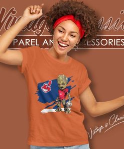 Cleveland Indians Angry Baby Groot Women TShirt