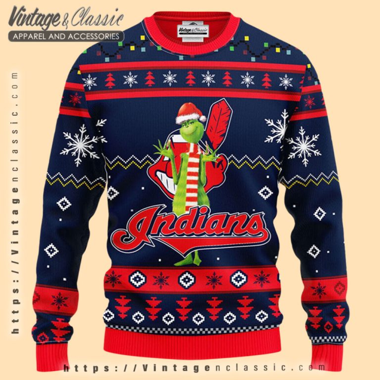 Cleveland Indians Funny Grinch Ugly Christmas Sweater Ugly Christmas Sweater Cleveland Indians Funny Grinch Ugly Christmas Sweater Ugly Christmas Sweater