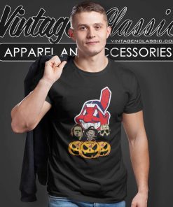 Cleveland Indians Halloween Horror Movie Pumpkin T Shirt