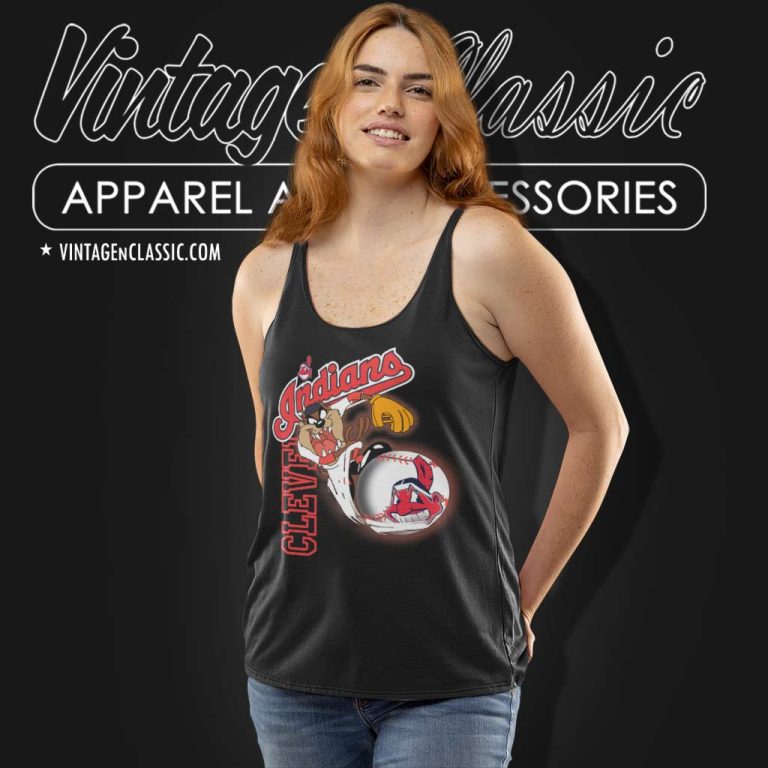 Cleveland Indians Tasmanian Devil Taz Tank Top Racerback Cleveland Indians Tasmanian Devil Taz Tank Top Racerback