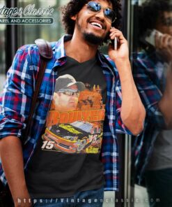 Clint Bowyer Energy On Fifteen Nascar Vintage V Neck TShirt