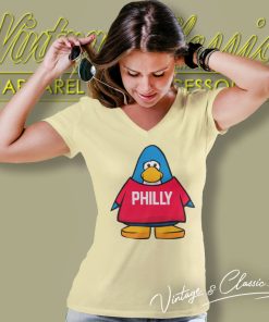 Club Penguin Philadelphia 76ers Basketball V Neck TShirt