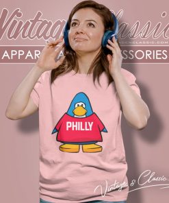 Club Penguin Philadelphia 76ers Basketball Women T Shirt