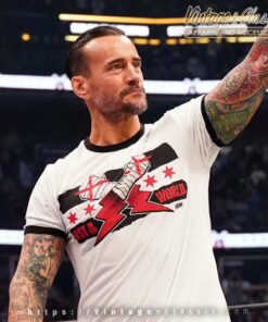 Cm Punk Best In The World Ringer Wrestling Aew Shirt