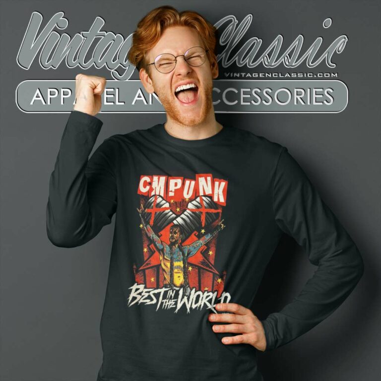 Cm Punk Best In The World Shirt Aew All Elite Wrestling Crate Exclusive Long Sleeve Tee Cm Punk Best In The World Shirt Aew All Elite Wrestling Crate Exclusive Long Sleeve Tee