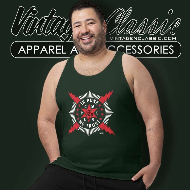 Cm Punk In Punk We Trust Tank Top Racerback Cm Punk In Punk We Trust Tank Top Racerback