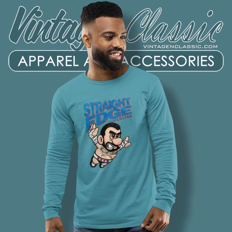 Cm Punk Super Straight Edge Long Sleeve Tee Cm Punk Super Straight Edge Long Sleeve Tee