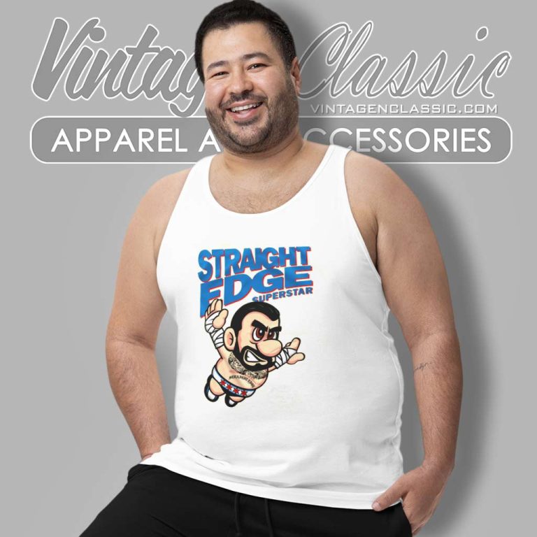 Cm Punk Super Straight Edge Tank Top Racerback Cm Punk Super Straight Edge Tank Top Racerback