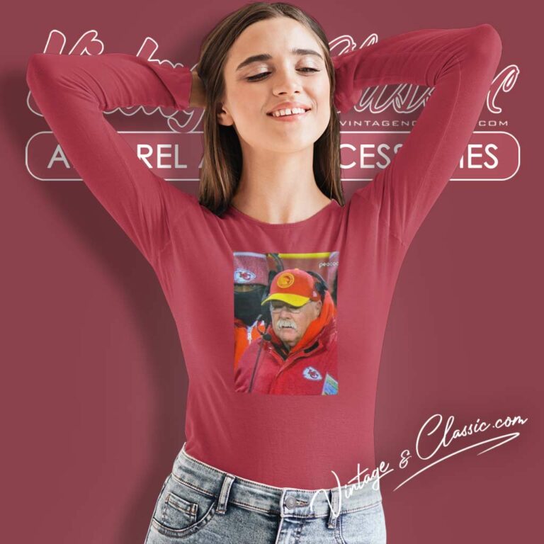 Coach Andy Reid Frozen Mustache Long Sleeve Tee Coach Andy Reid Frozen Mustache Long Sleeve Tee