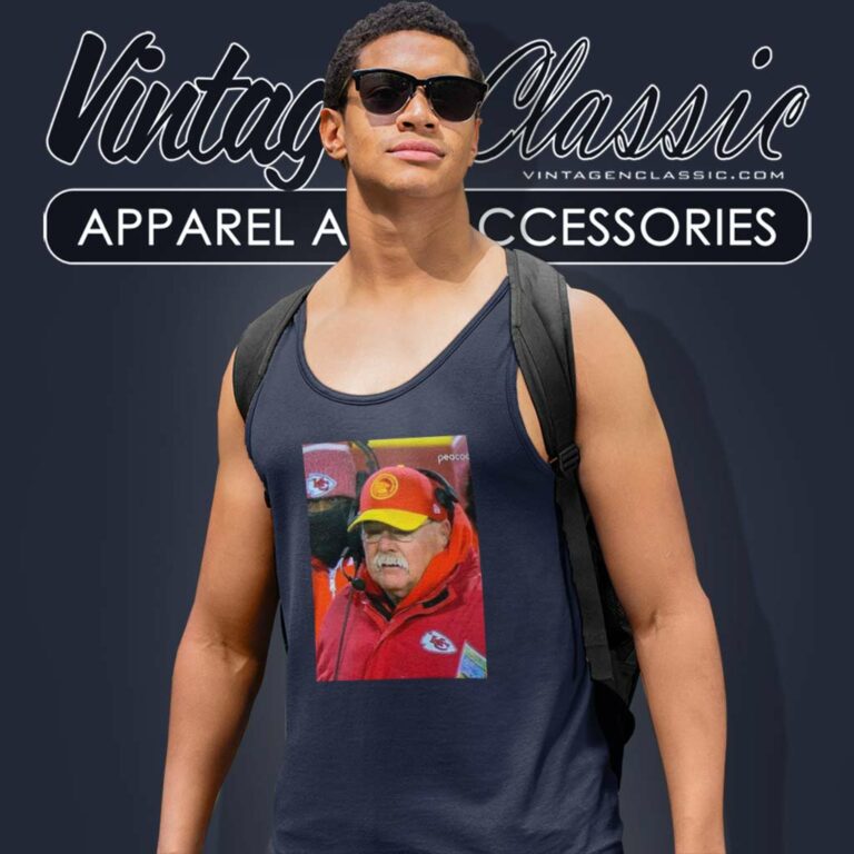 Coach Andy Reid Frozen Mustache Tank Top Racerback Coach Andy Reid Frozen Mustache Tank Top Racerback