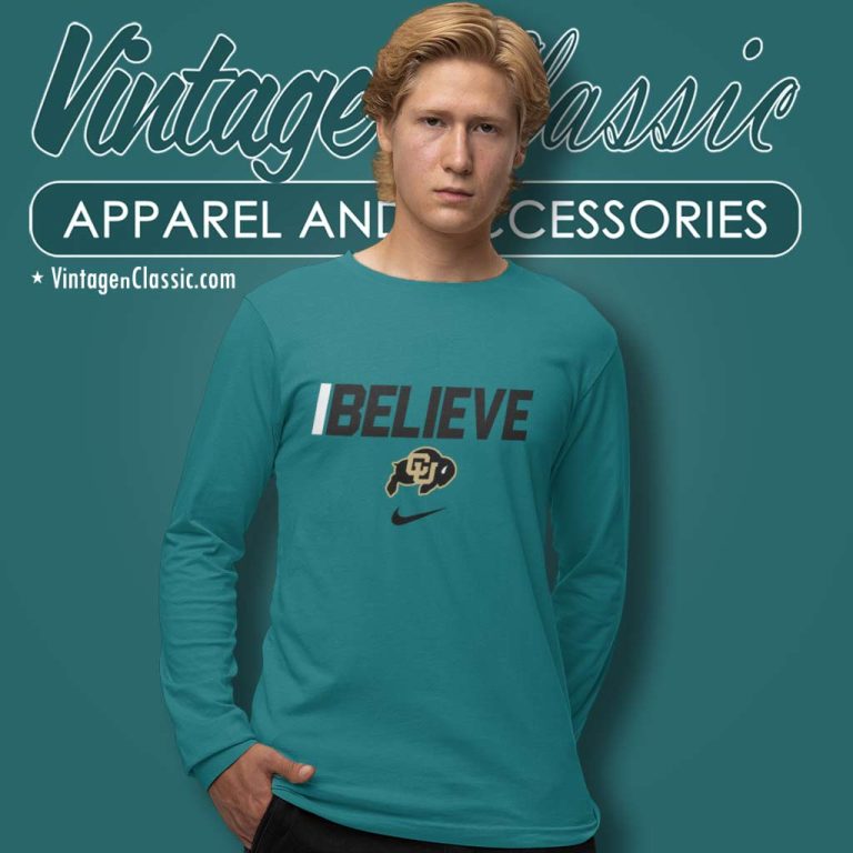 Coach Prime Believe Colorado Buffaloes Logo Long Sleeve Tee Coach Prime Believe Colorado Buffaloes Logo Long Sleeve Tee