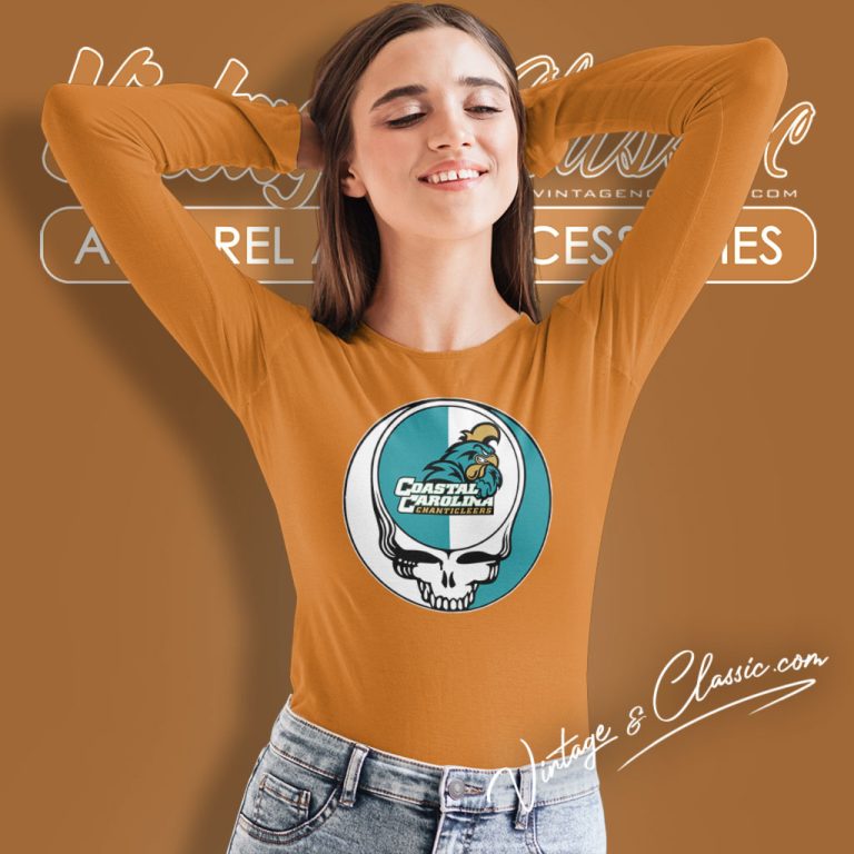 Coastal Carolina Chanticleers Grateful Dead Steal Your Face Long Sleeve Tee Coastal Carolina Chanticleers Grateful Dead Steal Your Face Long Sleeve Tee