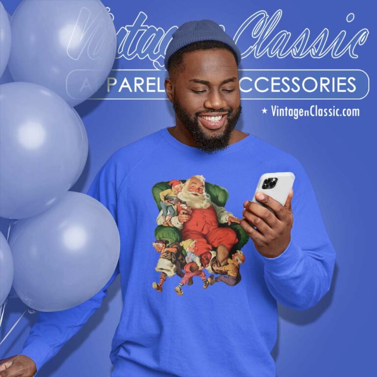 Coca Cola Santa Clause Christmas Scene Sweatshirt Coca Cola Santa Clause Christmas Scene Sweatshirt