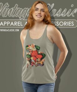 Coca Cola Santa Clause Christmas Scene Tank Top Racerback