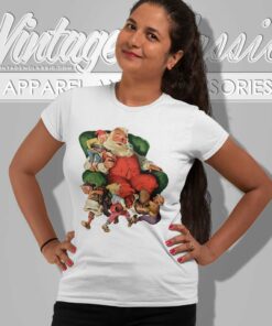 Coca Cola Santa Clause Christmas Scene Women TShirt