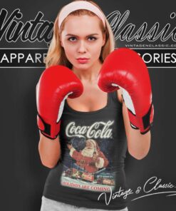 Coca Cola Santa Holidays Are Coming Christmas Tank Top Racerback