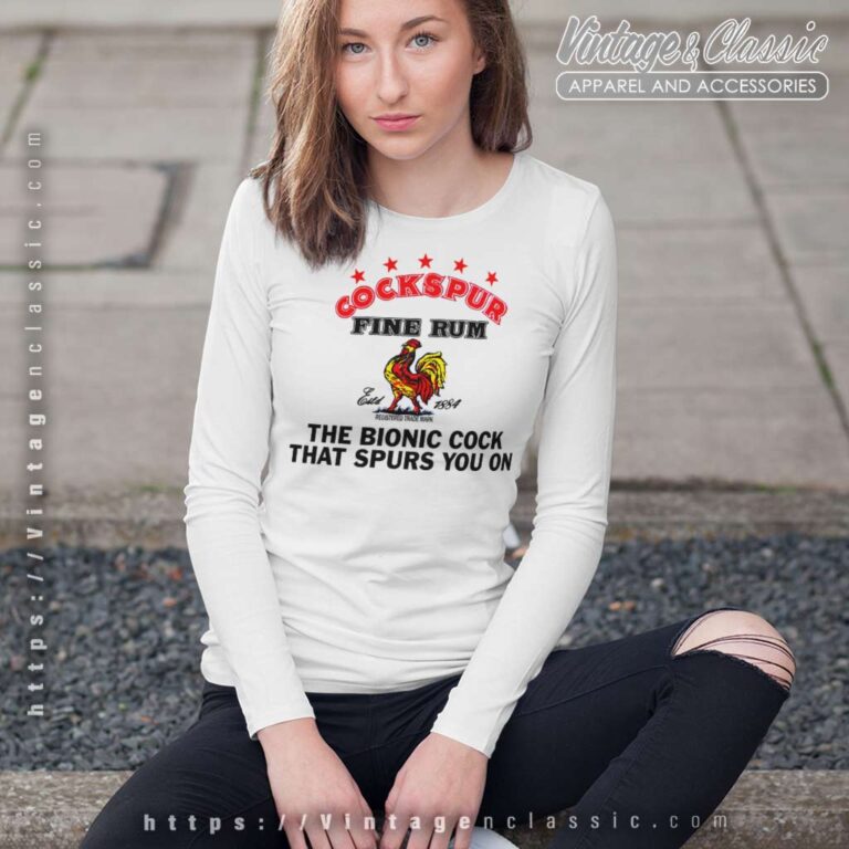 Cockspur Fine Rum The Bionic Cock Long Sleeve Tee Cockspur Fine Rum The Bionic Cock Long Sleeve Tee