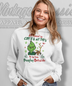Coffee And Dog Grinch Christmas Hoodie