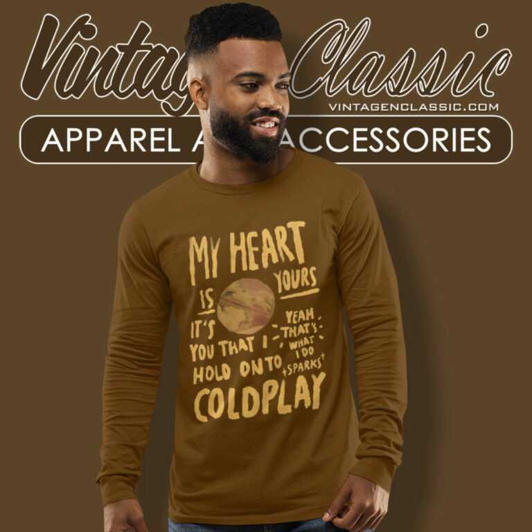 Coldplay Inspired Shirt Sparks Lyrics Long Sleeve Tee Coldplay Inspired Shirt Sparks Lyrics Long Sleeve Tee