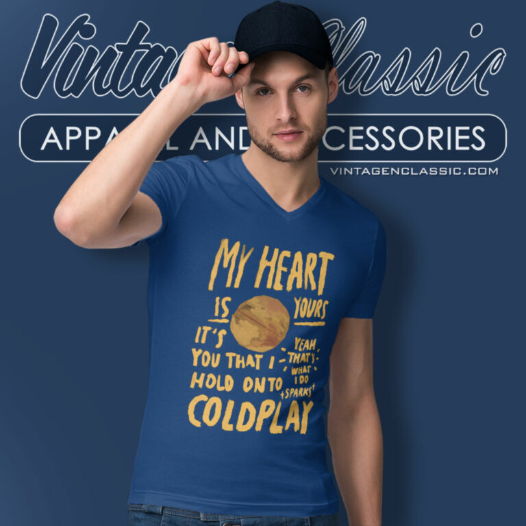 Coldplay Inspired Shirt Sparks Lyrics V Neck TShirt Coldplay Inspired Shirt Sparks Lyrics V Neck TShirt