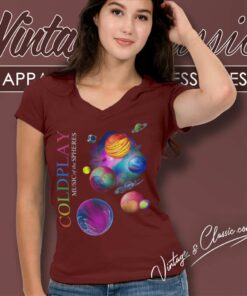 Coldplay Music Of The Spheres Tour 2023 V Neck TShirt