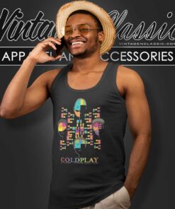 Coldplay Portrait Graphic Tank Top Racerback