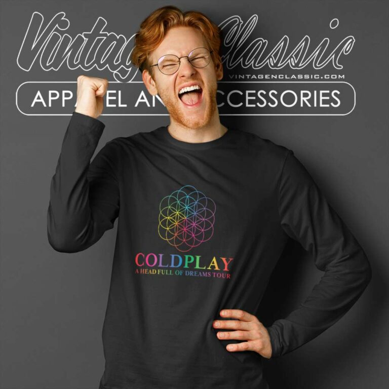 Coldplay Shirt A Head Full Of Dreams Tour Logo Long Sleeve Tee Coldplay Shirt A Head Full Of Dreams Tour Logo Long Sleeve Tee