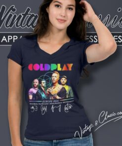 Coldplay Shirt World Tour Europe 2024 6 Coldplay Shirt World Tour Europe 2024 V Neck TShirt
