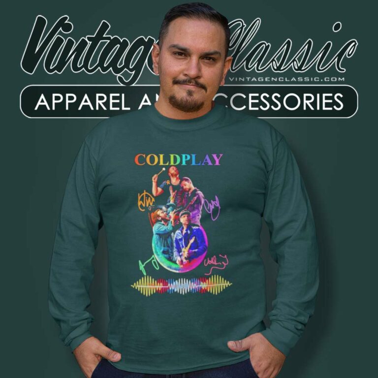 Coldplay Wave Rock Music Long Sleeve Tee Coldplay Wave Rock Music Long Sleeve Tee