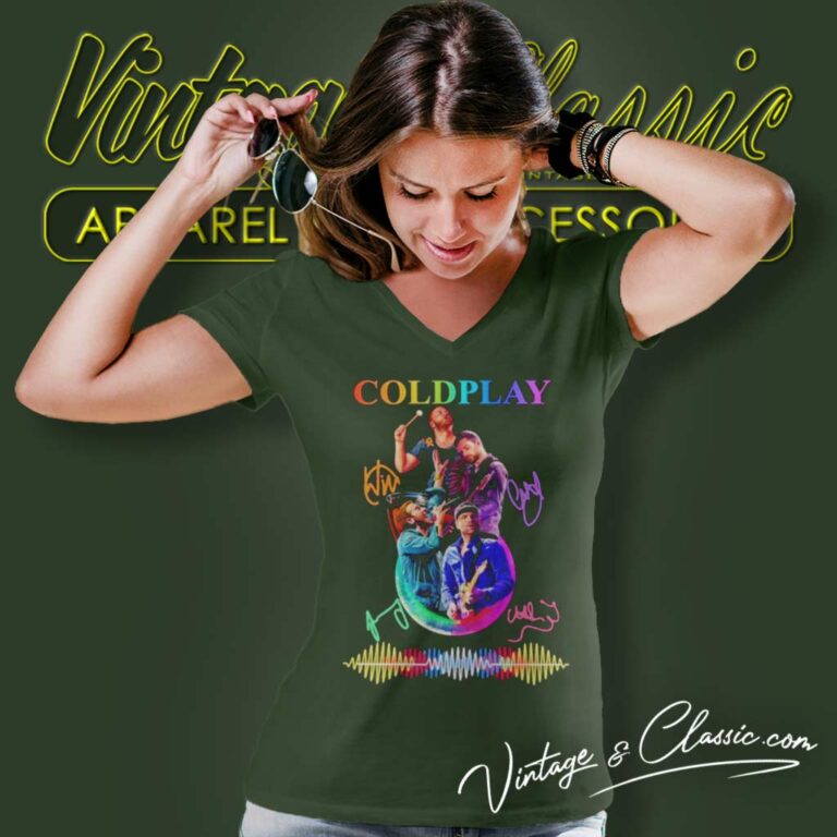 Coldplay Wave Rock Music V Neck TShirt Coldplay Wave Rock Music V Neck TShirt