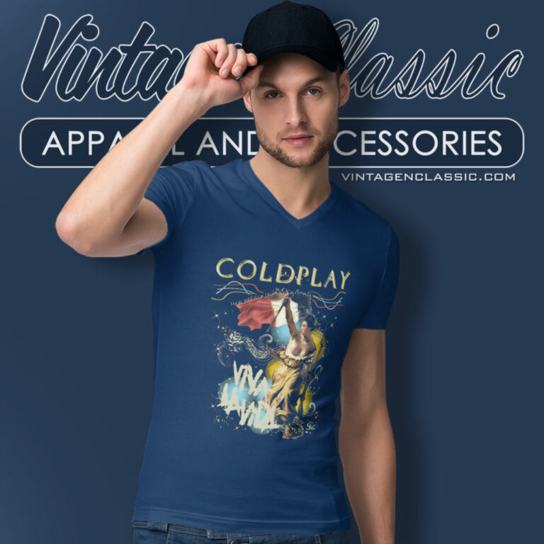 Coldplay World Tour 2023 V Neck TShirt Coldplay World Tour 2023 V Neck TShirt