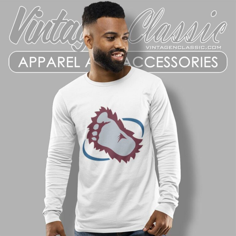 Colorado Avalanche Big Foot Step Logo Long Sleeve Tee Colorado Avalanche Big Foot Step Logo Long Sleeve Tee