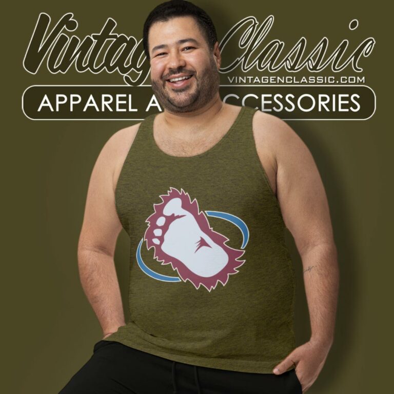 Colorado Avalanche Big Foot Step Logo Tank Top Racerback Colorado Avalanche Big Foot Step Logo Tank Top Racerback